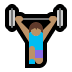 🏋🏽‍♀️ woman lifting weights: medium skin tone display on Windows